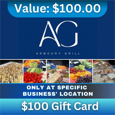 $100 Gift Card | Armoury Grill @ the Legion