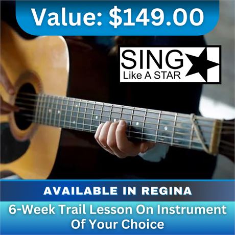 6-Week Trail Lesson on Instrument of Your Choice