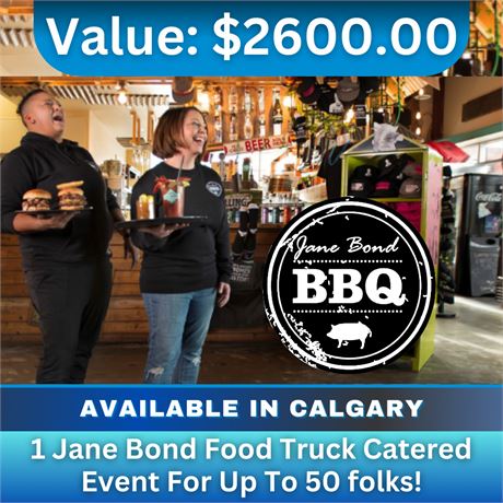 1 Jane Bond Food Truck Catered Event for up to 50 folks!