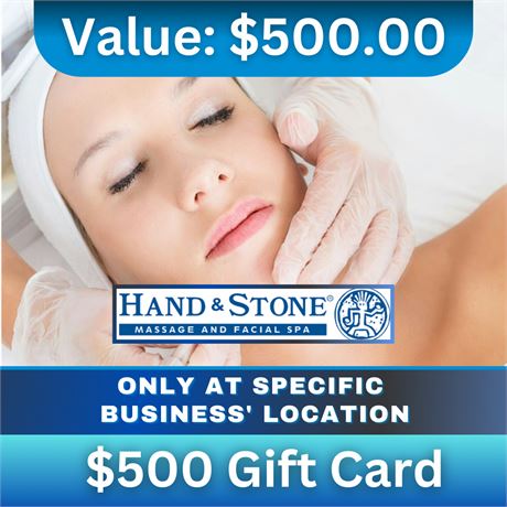 $500 Gift Card | Hand & Stone Massage and Facial Spa - Saskatoon