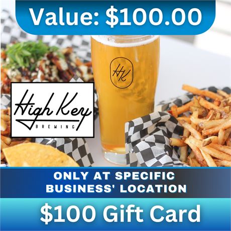 $100 Gift Card | High Key Brewing Co