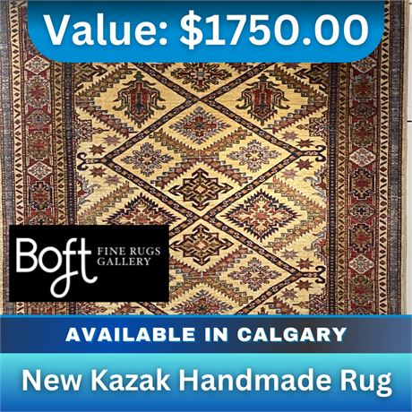 New Kazak handmade rug