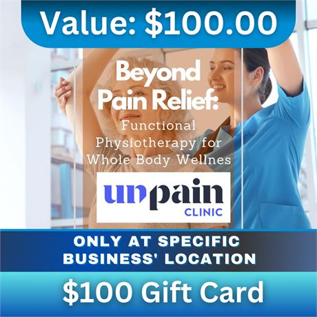 $100 Gift Card | Use towards Physiotherapy, Chiropractic, Massage Therapy