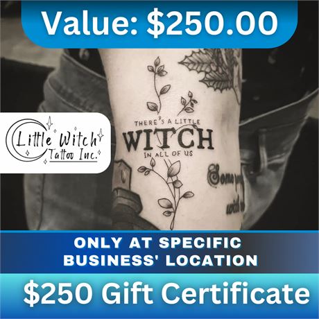 Little Witch Tattoo Gift Certificate