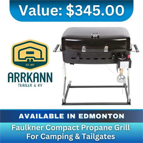 Faulkner Compact Propane Grill for Camping & Tailgates