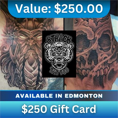 $250 Gift Card | 8 Track Tattoo