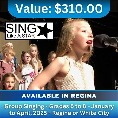 Group Singing - Grades 5 to 8 - January to April, 2025 - Regina or White City