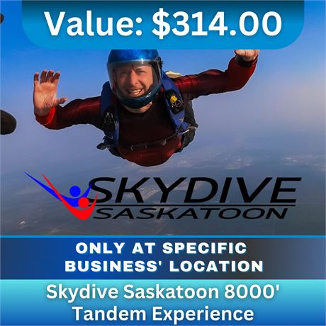 Skydive Saskatoon 8000' Tandem Experience