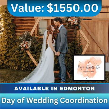 Day of Wedding Coordination - Valued at $1,550