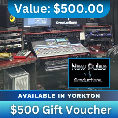 $500 Gift Voucher To Be Used For Any Services At New Pulse Productions