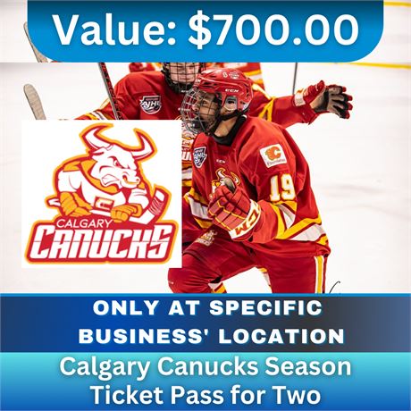 Calgary Canucks Season Ticket Pass for Two