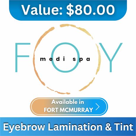 Eyebrow Lamination & Tint - Value $80 | FOY Medi Spa