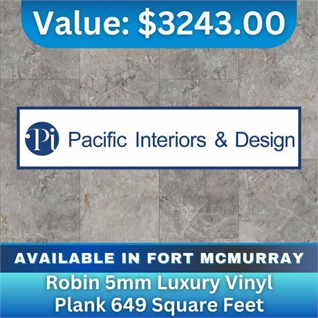 Robin 5mm Luxury Vinyl Plank 649 square feet