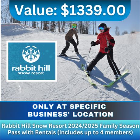 2024/2025 Family Season Pass with Rentals (Includes up to 4 members)