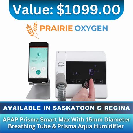 APAP Prisma Smart Max with 15mm diameter breathing tube&Prisma Aqua humidifier