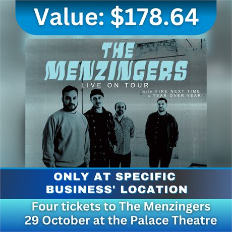 Four tickets to The Menzingers October 29 at the Palace Theatre