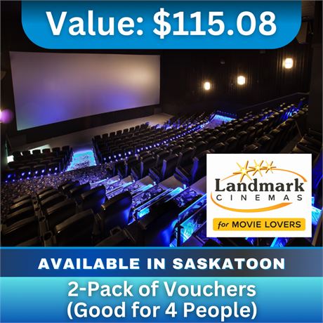 Landmark Saskatoon - 2-Pack of Vouchers - Good for 4 people