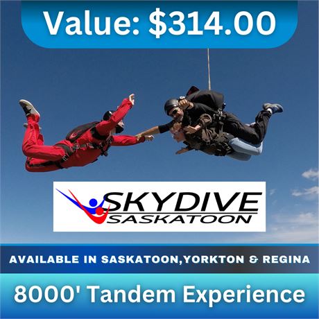 Skydive Saskatoon 8000' Tandem Experience