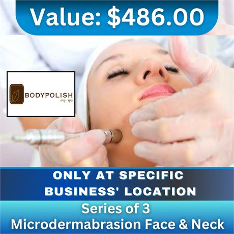 Series of 3 Microdermabrasion Face & Neck