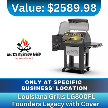 Louisiana Grills LG800FL Founders Legacy with Cover - Valued at $2,589