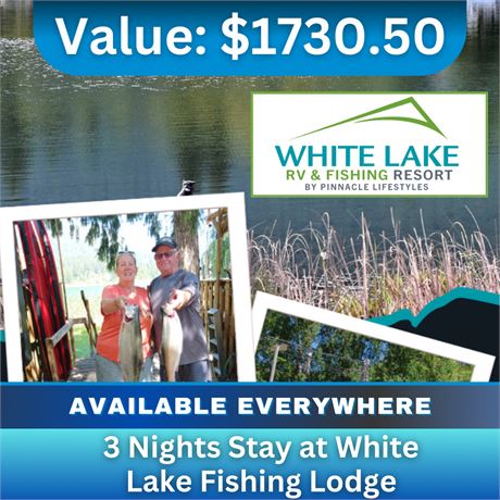 3 Nights Stay at White Lake Fishing Lodge