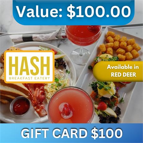 $100 Gift Card | Hash Breakfast Eatery