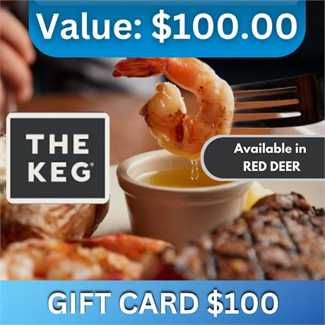 $100 Gift Card | The Keg Steakhouse + Bar - Red Deer