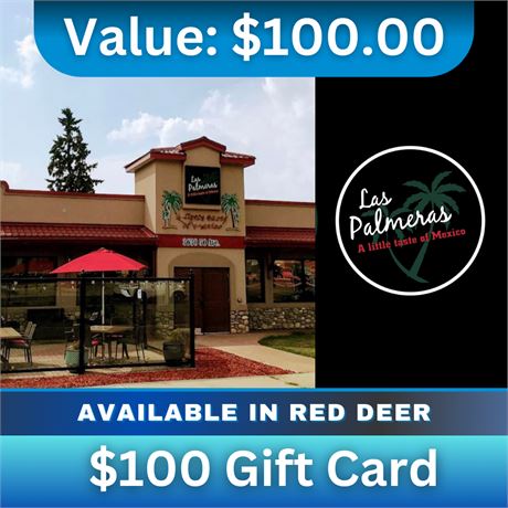 $100 Gift Card At Las Palmeras