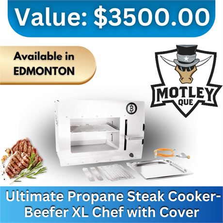 Ultimate Propane Steak Cooker- Beefer XL Chef with Cover