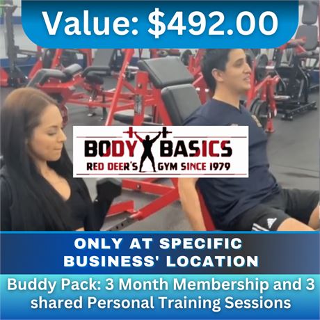 Buddy Pack: 3 Month Membership and 3 shared Personal Training Sessions