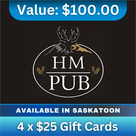 4 X $25.00 Gift Cards ($100 Value)