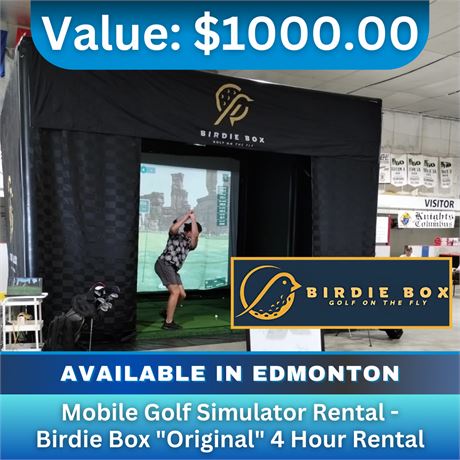 Mobile Golf Simulator Rental - Birdie Box "Original" 
4 Hour Rental