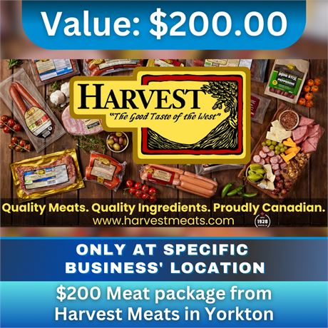 $200 Meat package from Harvest Meats in Yorkton