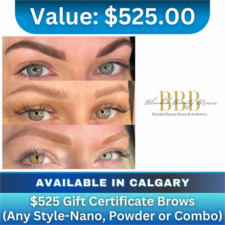 Gift Certificate Brows (any style-Nano, Powder or Combo)