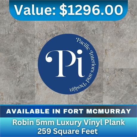 Robin 5mm Luxury Vinyl Plank 259 SQUARE FEET