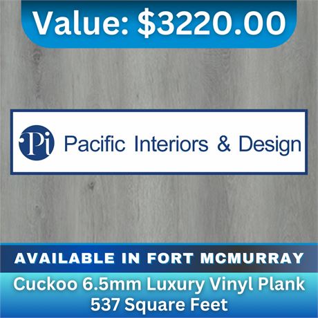 Cuckoo 6.5mm Luxury Vinyl Plank 537 Square feet