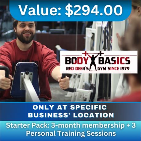 Starter Pack: 3-month membership + 3 Personal Training Sessions