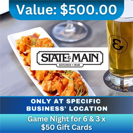 Game Night for 6 & 3 x $50 Gift Cards