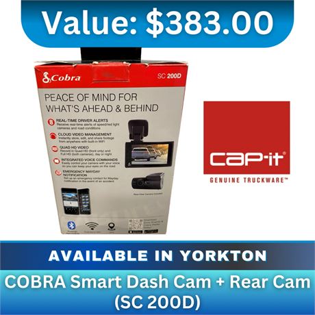 COBRA Smart Dash Cam + Rear Cam (SC 200D)