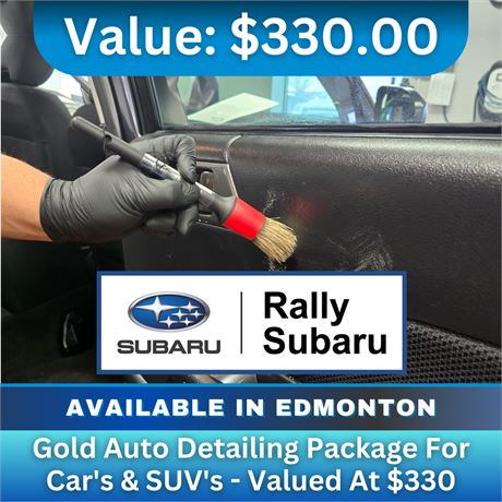 Rally Subaru's Gold Auto Detailing Package for Car's & SUV's | Valued at $330