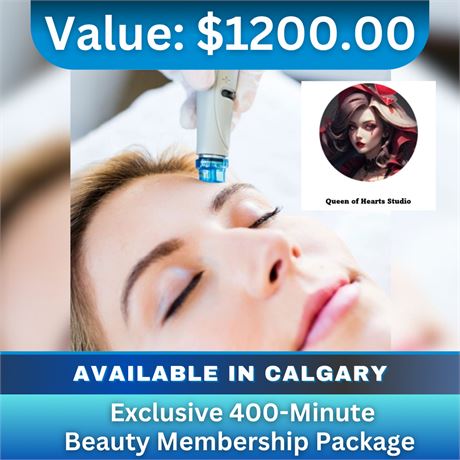 Queen of Hearts Studio- Exclusive 400-Minute Beauty Membership Package