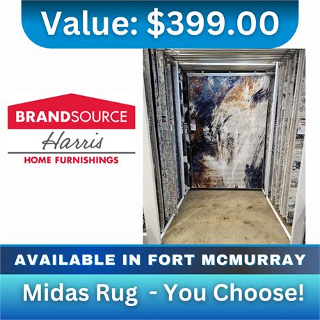 Harris Appliance & Furniture - MIDAS RUG valued up to $399 - You choose!